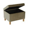 Fero Storage Ottoman | 24’’ Rectangular Hinged Lid | Sage Green Velvet BM334087