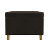 Fero Storage Ottoman | 24’’ Rectangular Hinged Lid | Dark Brown Velvet BM334088
