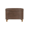 Fero Storage Ottoman | 24" Rectangular | Dark Brown Faux Leather