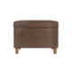 Fero Storage Ottoman | 24" Rectangular | Dark Brown Faux Leather