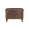 Fero Storage Ottoman | 24’’ Rectangular | Dark Brown Faux Leather
