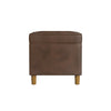 Fero Storage Ottoman | 24" Rectangular | Dark Brown Faux Leather