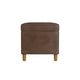 Fero Storage Ottoman | 24" Rectangular | Dark Brown Faux Leather