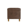 Fero Storage Ottoman | 24’’ Rectangular | Dark Brown Faux Leather