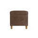 Fero Storage Ottoman | 24’’ Rectangular | Dark Brown Faux Leather