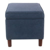 Fero Storage Ottoman | 24’’ Rectangular Hinged Lid | Blue Upholstery BM334091