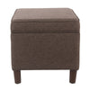 Fero Storage Ottoman | 24’’ Rectangular Hinged Lid | Brown Fabric BM334092