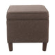 Fero Storage Ottoman | 24’’ Rectangular Hinged Lid | Brown Fabric BM334092