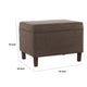 Fero Storage Ottoman | 24’’ Rectangular Hinged Lid | Brown Fabric BM334092