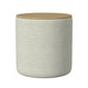 Mesy Storage Ottoman | Brown 19’’ Round Lift Tray Top | Gray Woven BM334095