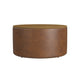 Mesy Storage Ottoman | 30’’ Round Lift Tray Top | Brown Faux Leather BM334096