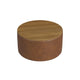 Mesy Storage Ottoman | 30’’ Round Lift Tray Top | Brown Faux Leather BM334096
