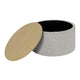Mesy Storage Ottoman | 30’’ Round Lift Tray Top | Light Gray Boucle BM334101
