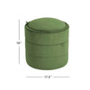 Pero Storage Ottoman | 18’’ Round Removable Lid | Rich Green Velvet BM334102