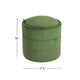 Pero Storage Ottoman | 18’’ Round Removable Lid | Rich Green Velvet BM334102