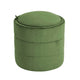 Pero Storage Ottoman | 18" Round Removable Lid | Rich Green Velvet