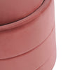 Pero Storage Ottoman | 18’’ Round Removable Lid | Blush Pink Velvet BM334103