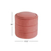 Pero Storage Ottoman | 18’’ Round Removable Lid | Blush Pink Velvet BM334103