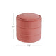 Pero Storage Ottoman | 18’’ Round Removable Lid | Blush Pink Velvet BM334103