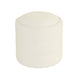 Pero Storage Ottoman | 18" Round Removable Lid | White Boucle Fabric