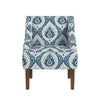 Yolu Accent Chair | Ikat Medallion Print | Blue and White Polyester BM334106