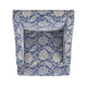 Yolu Accent Chair | Classic Floral Print | Blue and White Polyester BM334107