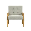 Accent Chair | Soft Light Gray Fabric | Button Tufted Backrest BM334108
