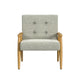 Accent Chair | Soft Light Gray Fabric | Button Tufted Backrest BM334108