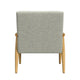 Accent Chair | Soft Light Gray Fabric | Button Tufted Backrest BM334108