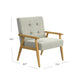 Accent Chair | Soft Light Gray Fabric | Button Tufted Backrest BM334108