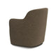 Kopi Swivel Accent Club Chair | Dark Brown Boucle | Curved Backrest BM334109