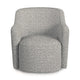 Kopi Swivel Accent Club Chair | Cream n Gray Boucle | Curved Backrest BM334110