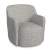 Kopi Swivel Accent Club Chair | Cream n Gray Boucle | Curved Backrest BM334110