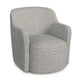 Kopi Swivel Accent Club Chair | Cream n Gray Boucle | Curved Backrest BM334110