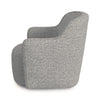 Kopi Swivel Accent Club Chair | Cream n Gray Boucle | Curved Backrest BM334110