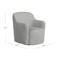 Kopi Swivel Accent Club Chair | Cream n Gray Boucle | Curved Backrest BM334110