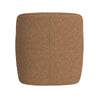Kopi Swivel Accent Club Chair | Light Tan Brown Boucle Curved Backrest
