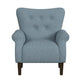 Mowo Accent Armchair | Classic Button Tufted Back | Blue Woven Fabric BM334113