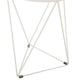 Accent Table | 18’’ | Round Mirror Top and Open White Metal Base BM334114