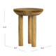 Yiro Side Table | 18’’ Brown Mango Wood Top | Three-Legged Design