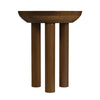 Yiro Side Table | 18’’ | Dark Brown Mango Wood | Three-Legged Design