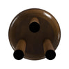 Yiro Side Table | 18’’ | Dark Brown Mango Wood | Three-Legged Design
