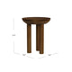 Yiro Side Table | 18’’ | Dark Brown Mango Wood | Three-Legged Design