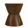 Accent Side Table | 16’’ Round Brown Mango Wood | Hourglass Design BM334120