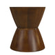 Accent Side Table | 16’’ Round Brown Mango Wood | Hourglass Design BM334120