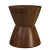 Accent Side Table | 16’’ Round Brown Mango Wood | Hourglass Design BM334120