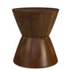Accent Side Table | 16’’ Round Brown Mango Wood | Hourglass Design BM334120