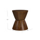 Accent Side Table | 16’’ Round Brown Mango Wood | Hourglass Design BM334120