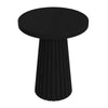 Waka Side Table | 18" | Black Mango Wood Top | Minimalistic Design