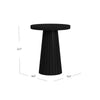 Waka Side Table | 18’’ | Black Mango Wood Top | Minimalistic Design